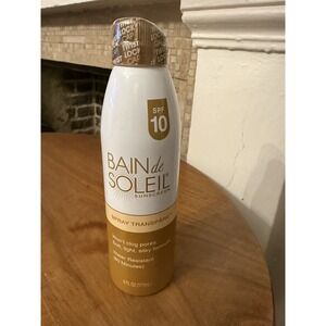 Bain de Soleil SPF 10 Spray Transpare Sunscreen New & Sealed Water Resistant HTF